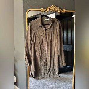 Nordstrom Women's Olive Long Sleeve Dress